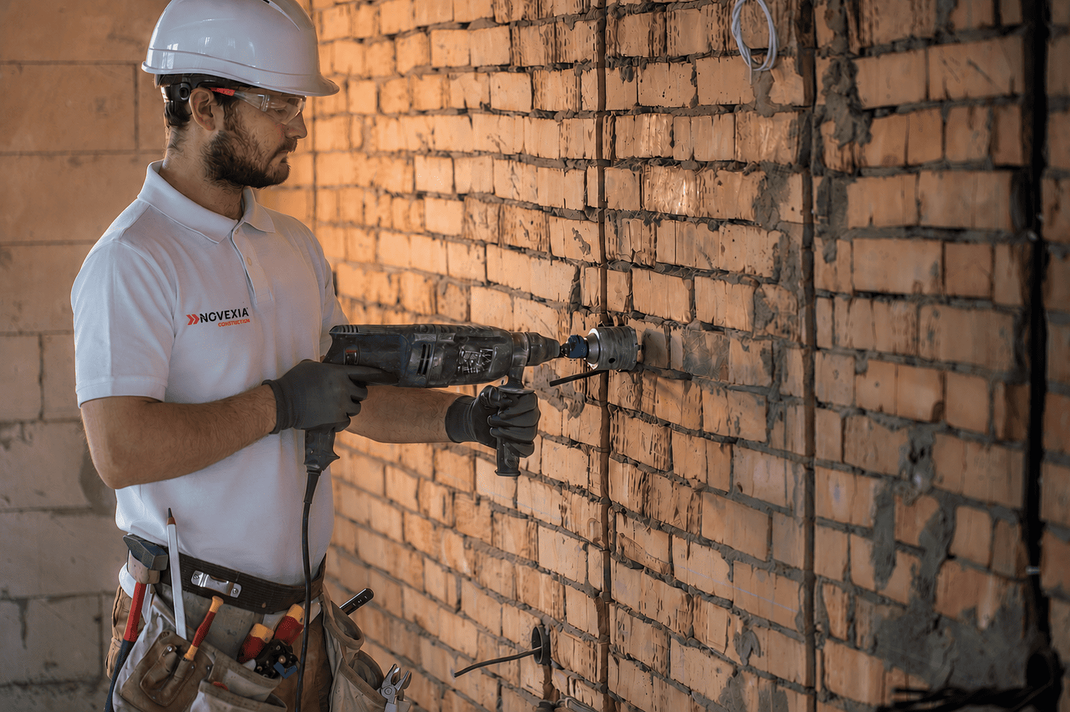 Equipa de pedreiros qualificados Novexia Construction em todo Portugal